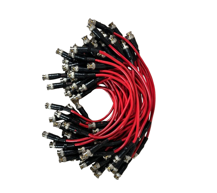(Pack of 100) BNC Heavy Full Copper 14/38 Guage - Red & Black